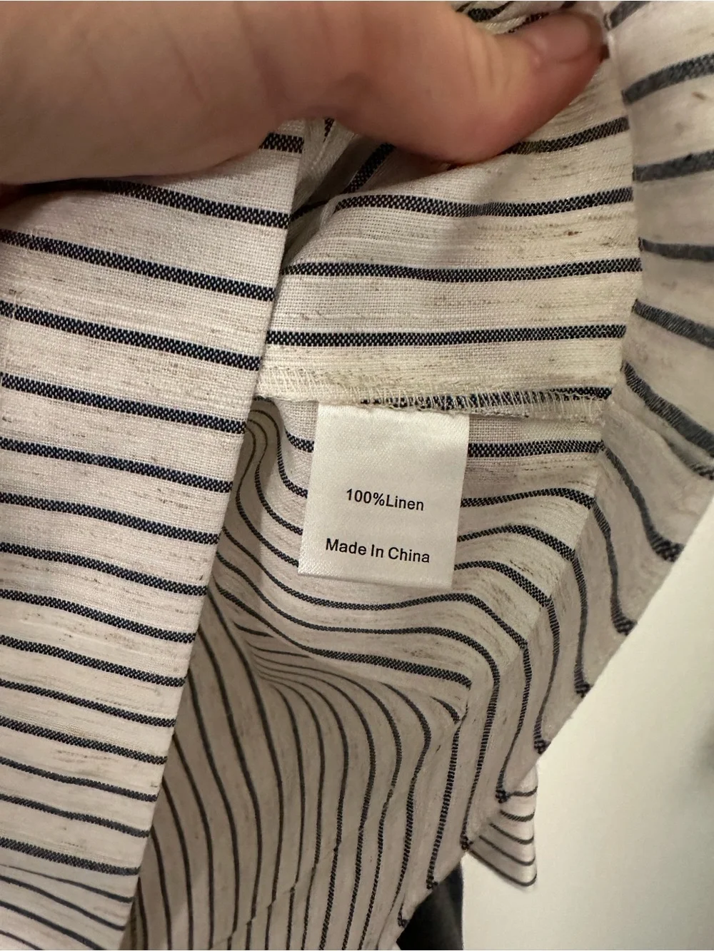 NWT Tuckernuck Edie 100% linen stripe blouse medium